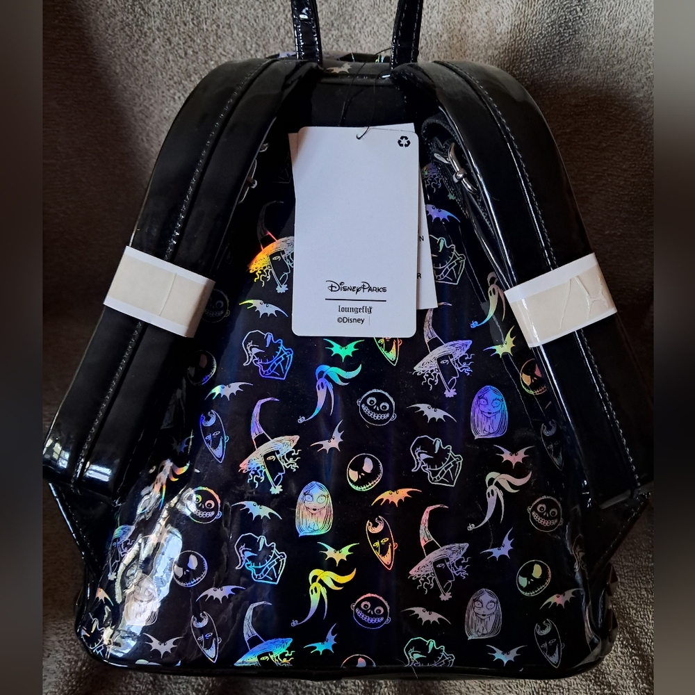 Nightmare Before Christmas Holographic Loungefly Mini Backpack - Picture 3 of 4
